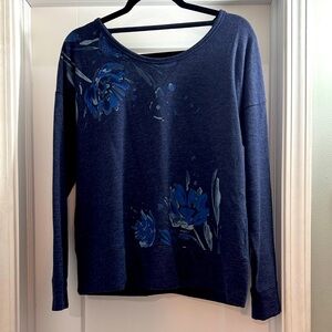 Maurices Deep Blue Knit Top with open back